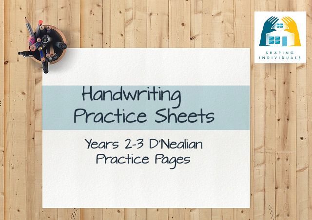 D'Nealian 2-3 Handwriting Practice Sheets from www.design-your-homeschool.com
