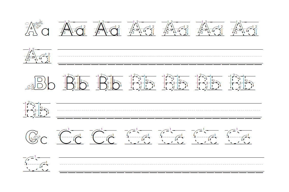 handwriting practice sheet