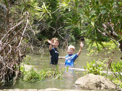 The boys at the creek