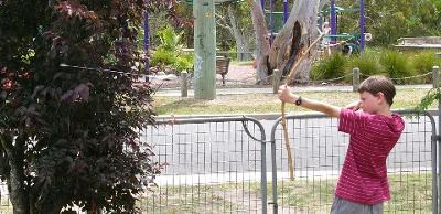 Joel and his bow and arrow