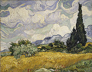 vincent van gogh wheat field with cypresses