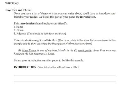 Writing Strand Sample - Level 3