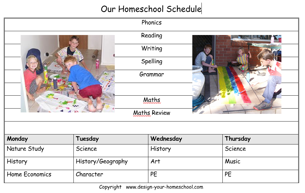 homeschool schedules examples from other homeschool families create your own schedule